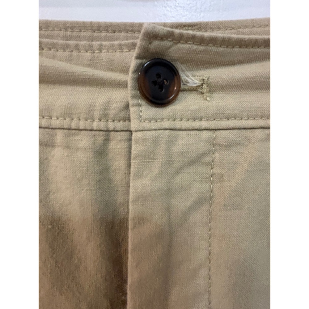 J.Crew‎ Womens Khaki Tan High Rise Cropped Wide Leg Chino Pants Size 28 - Picture 2 of 4